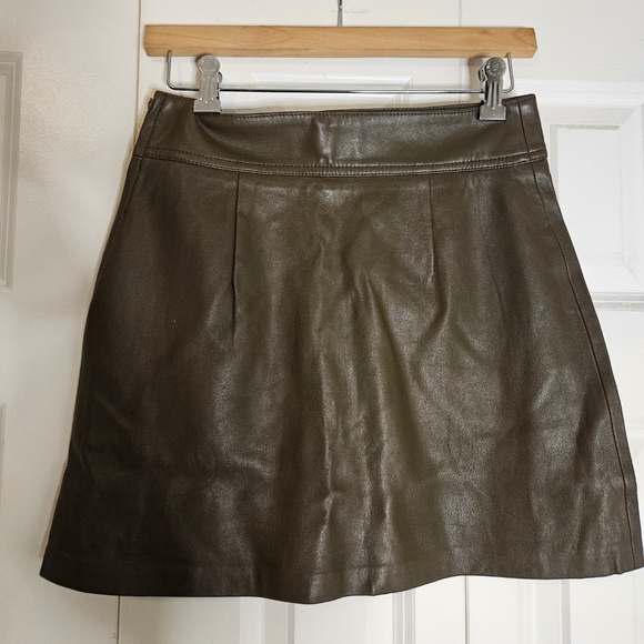 Hunter Green Mini Skirt - Picture 1 of 3